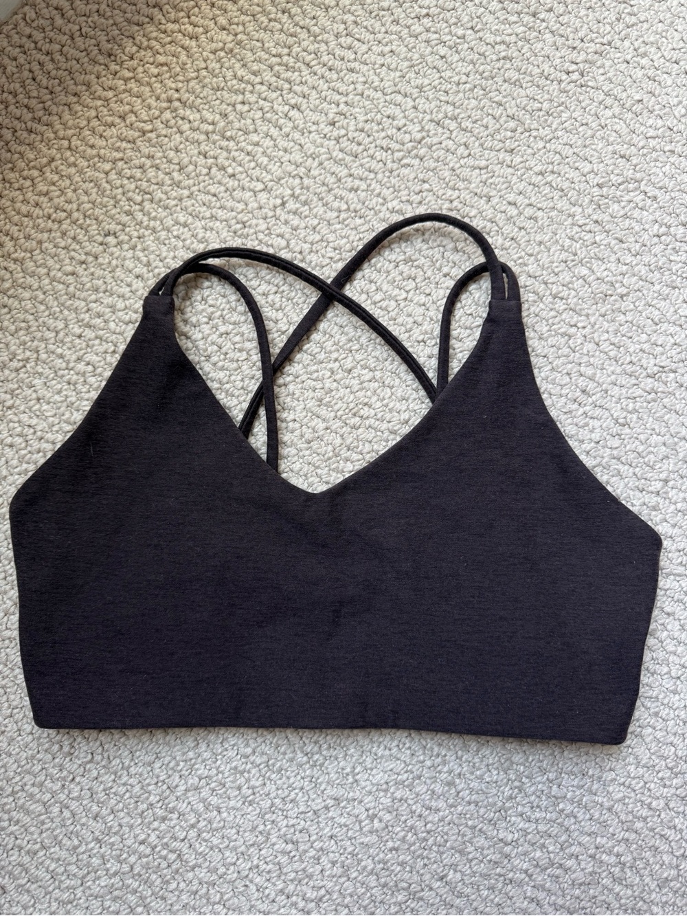 Beyond Yoga Spacedye Get Across Bra, Dark Chocolate Heather/M